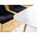 Стол обеденный SIGNAL CERES эффект белого мрамора/золотой 140/80